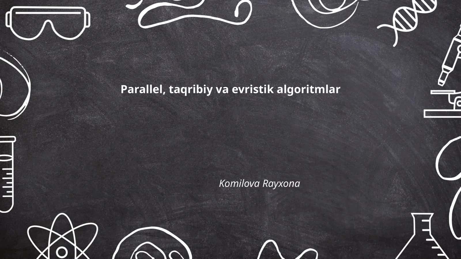 Parallel hisoblash asoslari 1