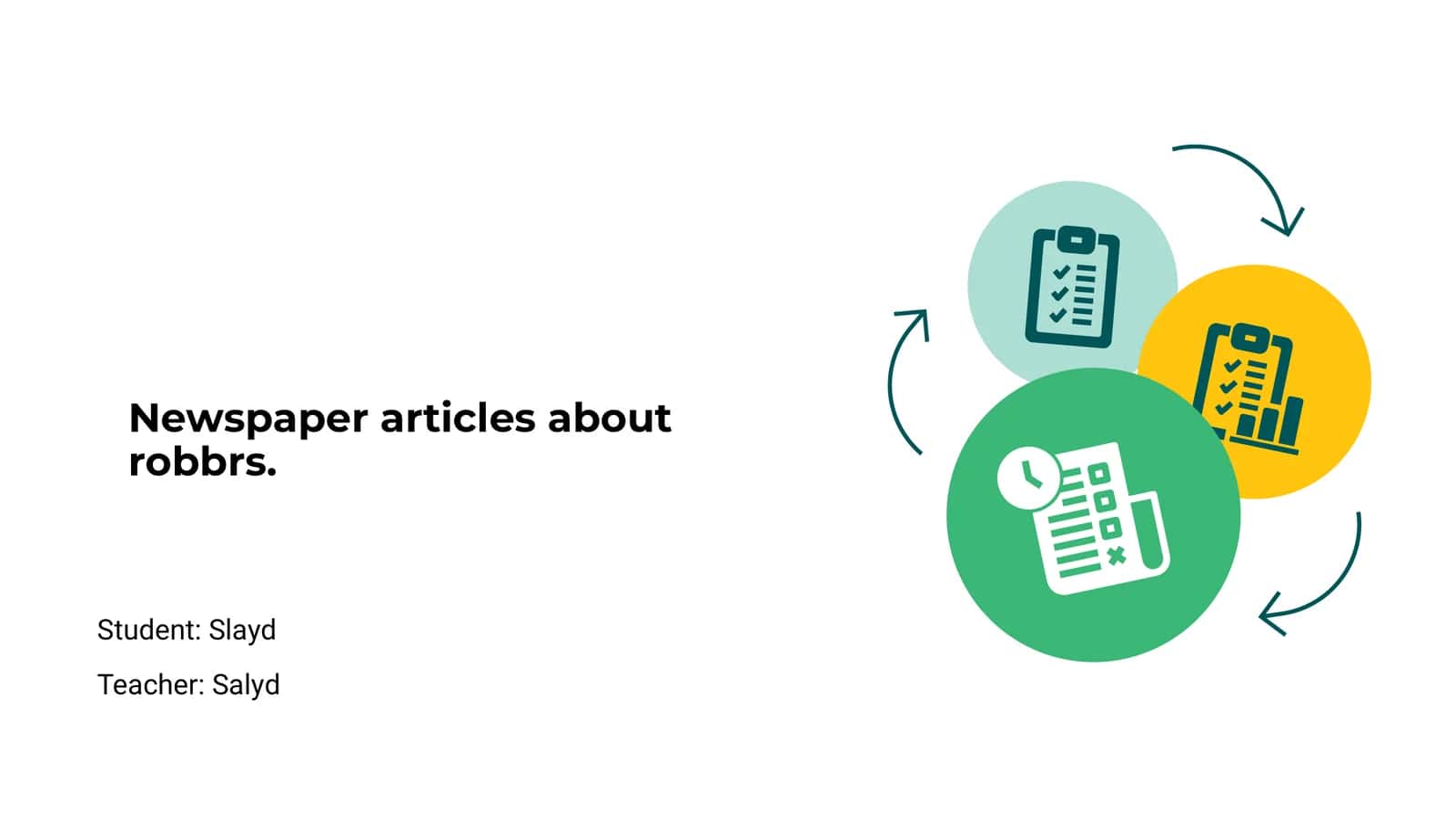 Newspaper articles about robbers 1
