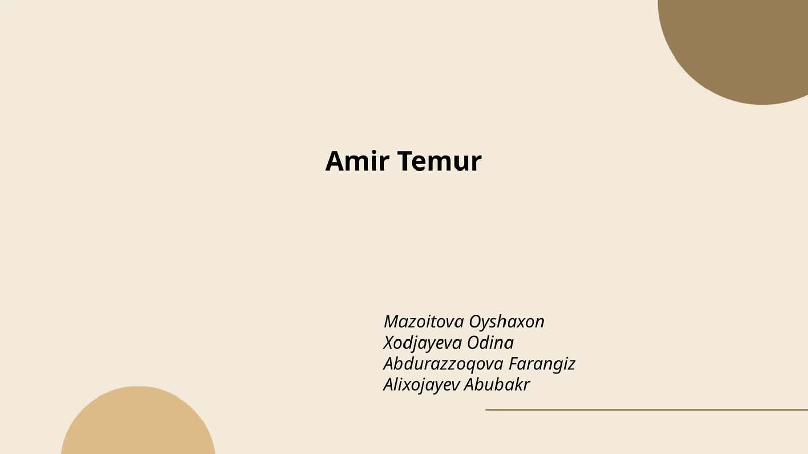 Amir Temur 1
