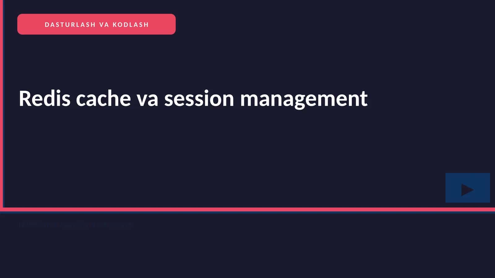 Redis cache va session management 1