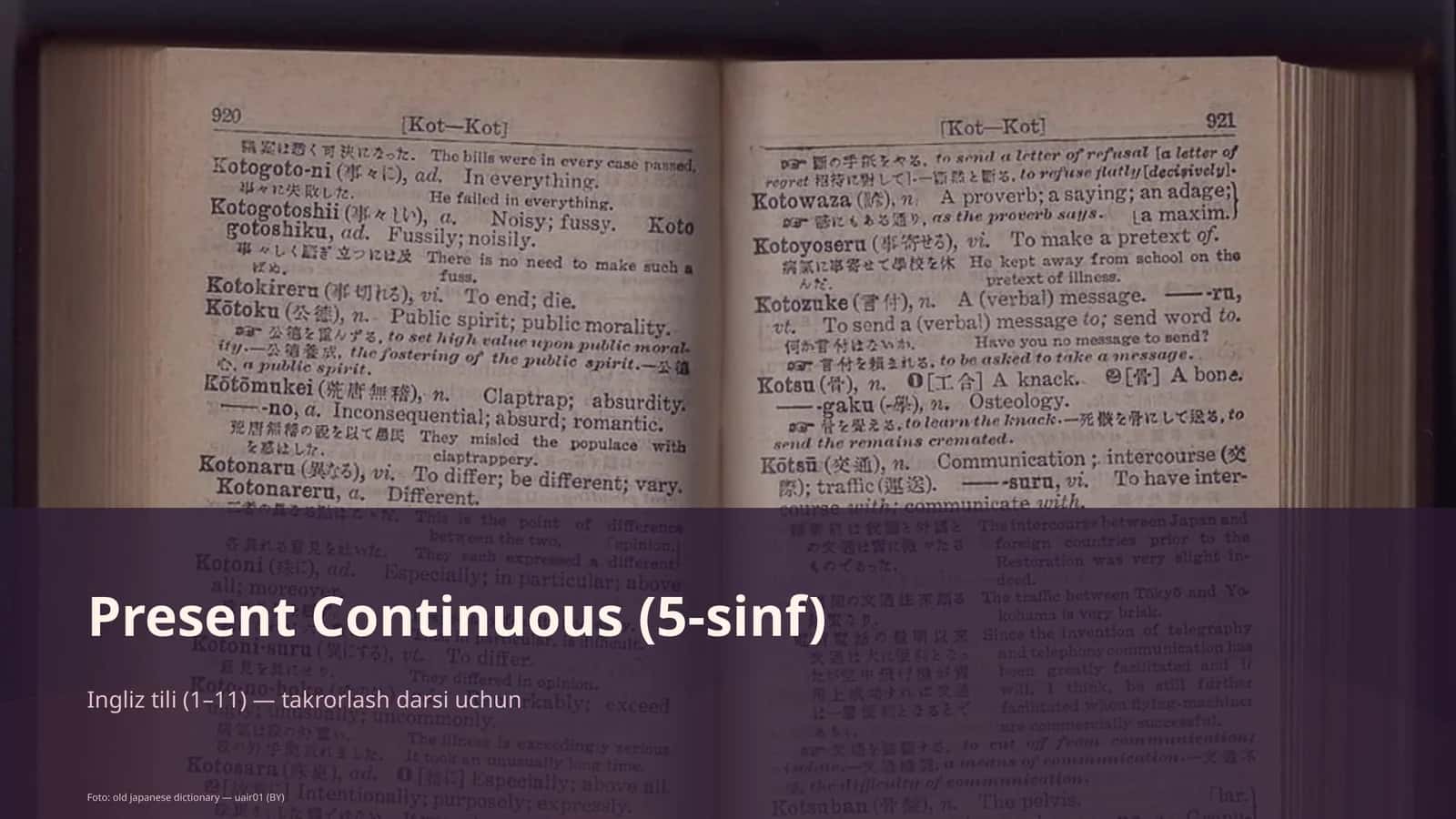Present Continuous (5-sinf) 1