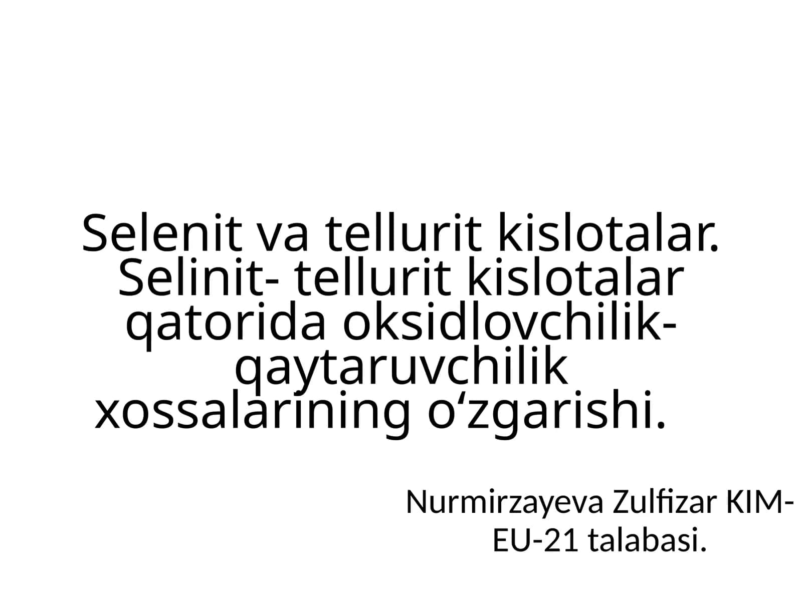 Selenitvatelluritkislotalar 1