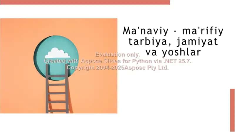 Ma'naviy - ma'rifiy tarbiya, jamiyat va yoshlar 1