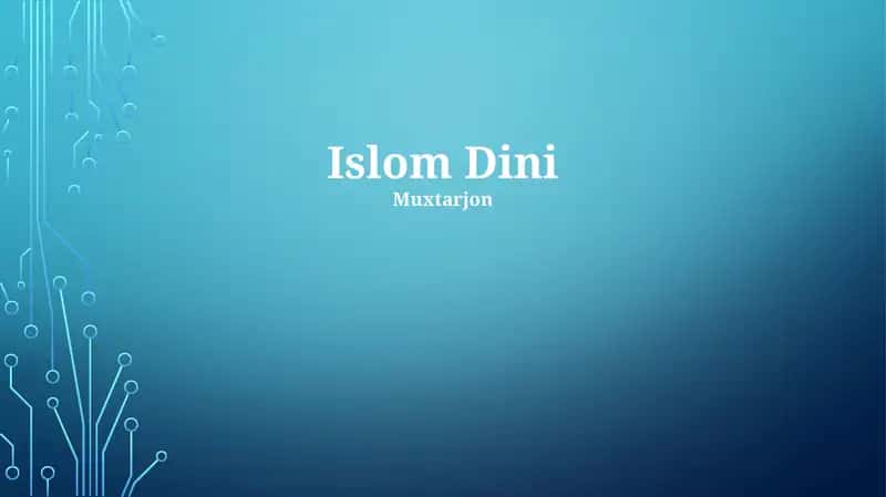 Islom Dini 1