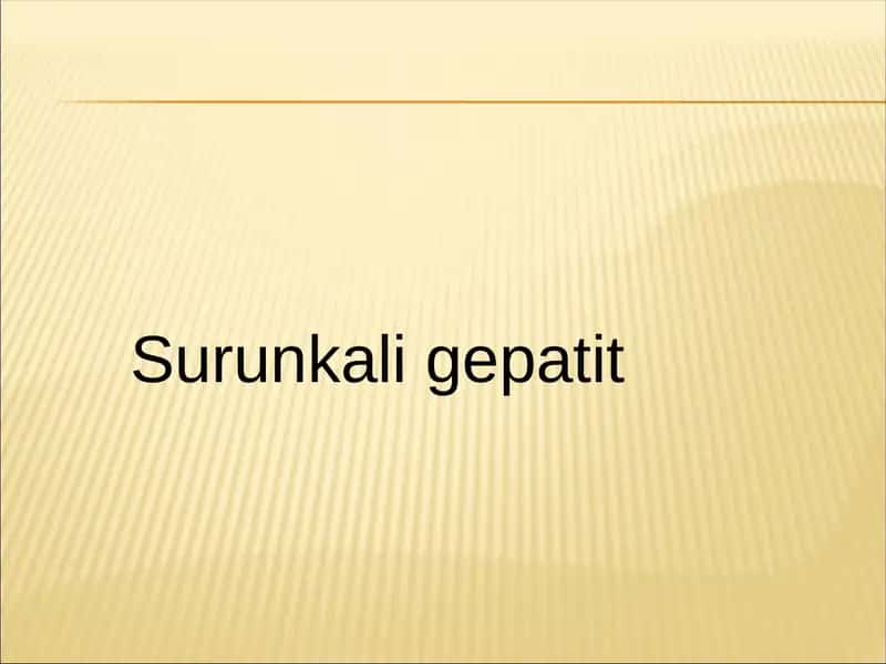 Surunkali Gepatit 1