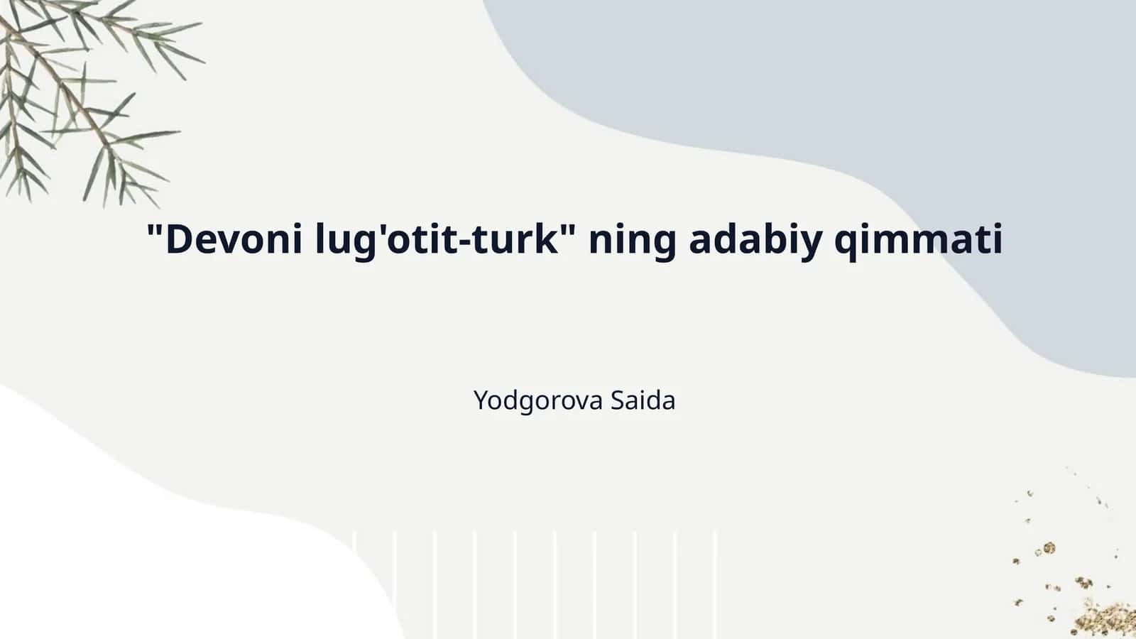 Devoni lug'otit-turk 1