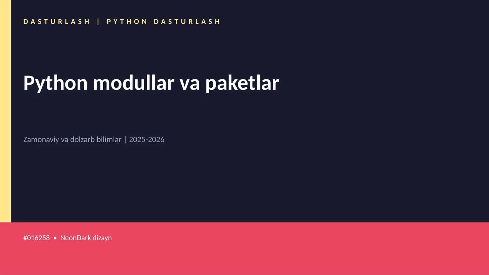 DASTURLASH | PYTHON DASTURLASH 1