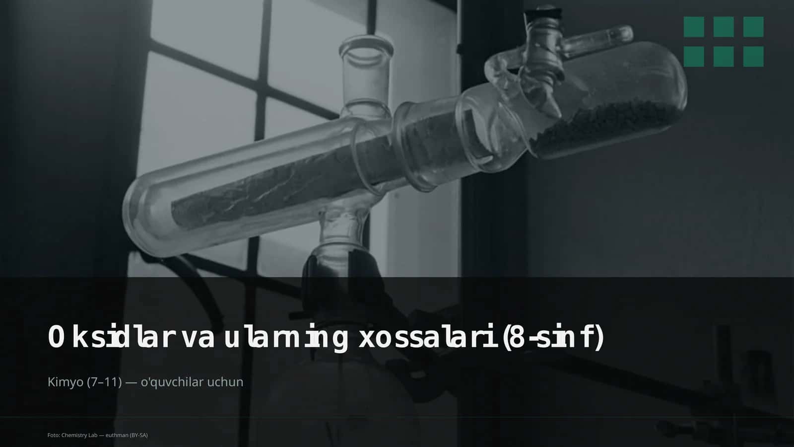 Oksidlar va ularning xossalari (8-sinf) 1