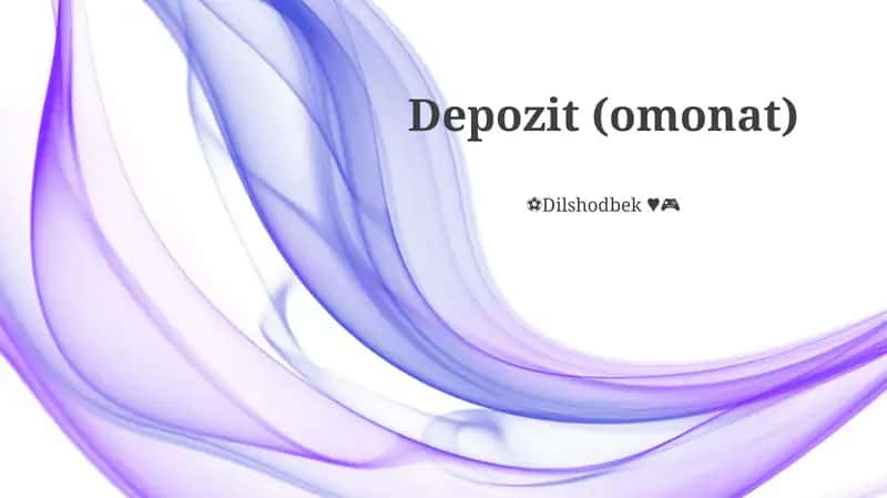 Depozit (omonat) 1