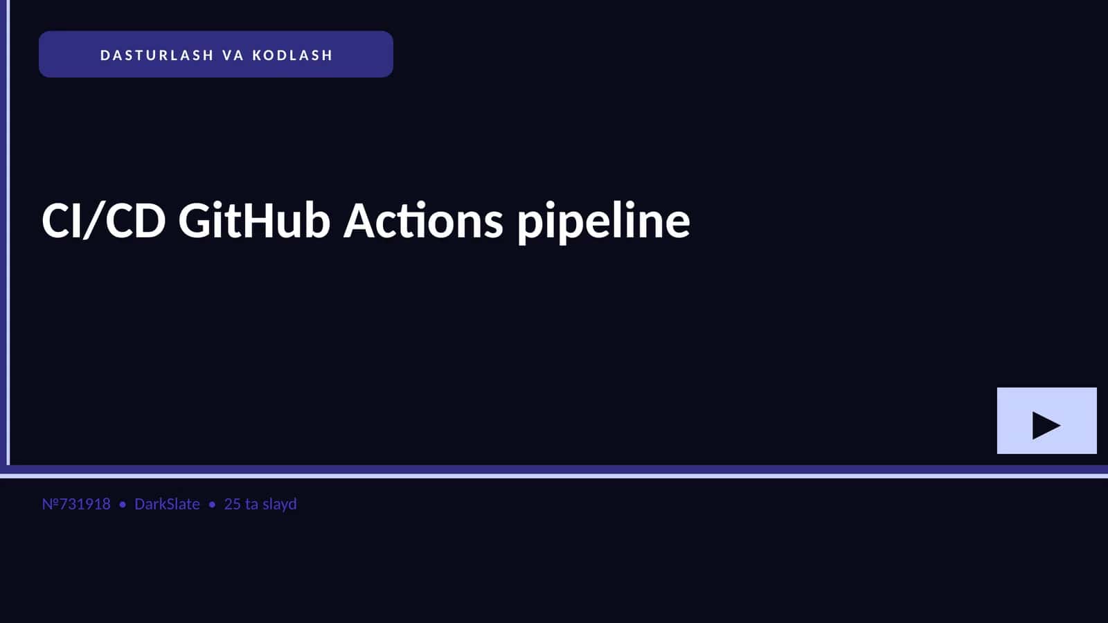 CI/CD GitHub Actions pipeline 1
