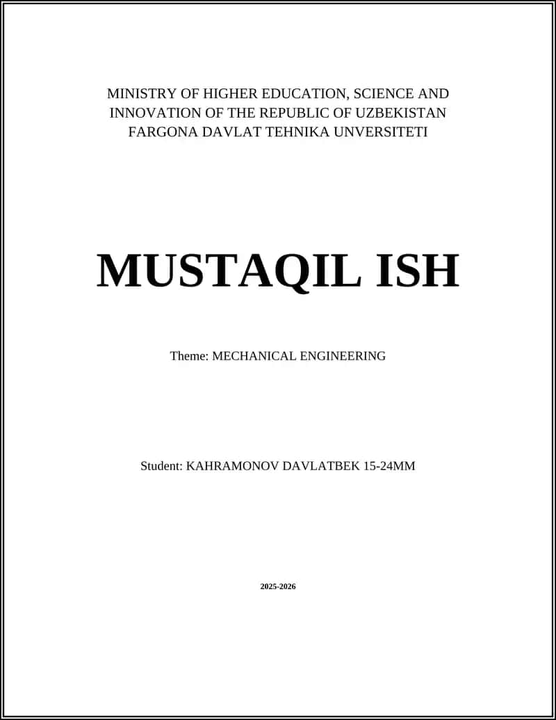 MECHANICAL ENGINEERING 1