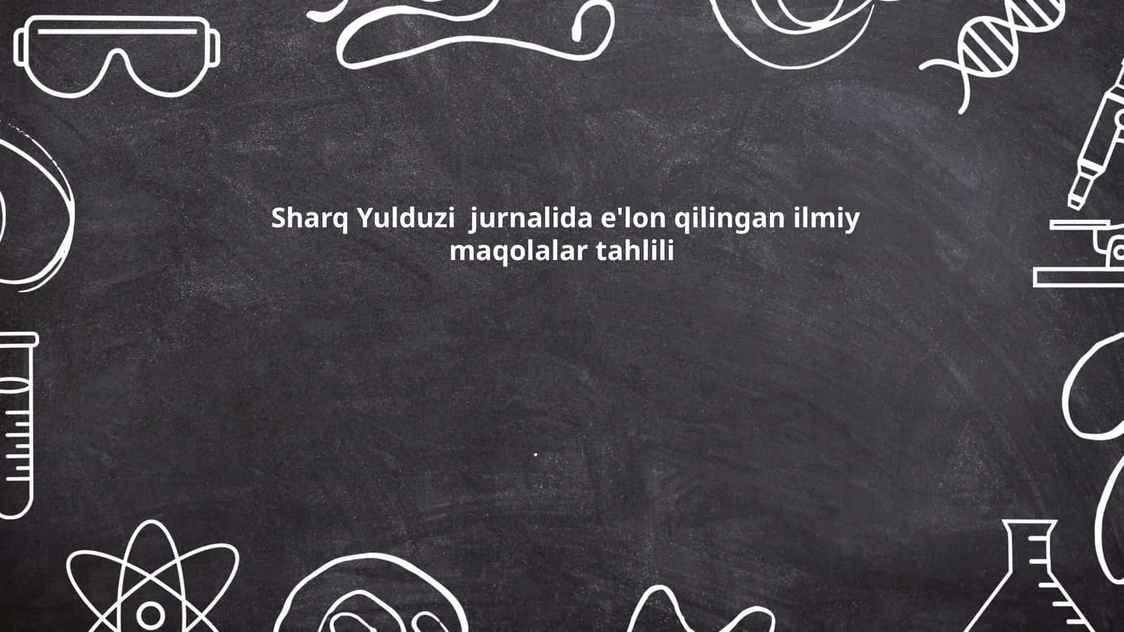 Sharq Yulduzi jurnali 1