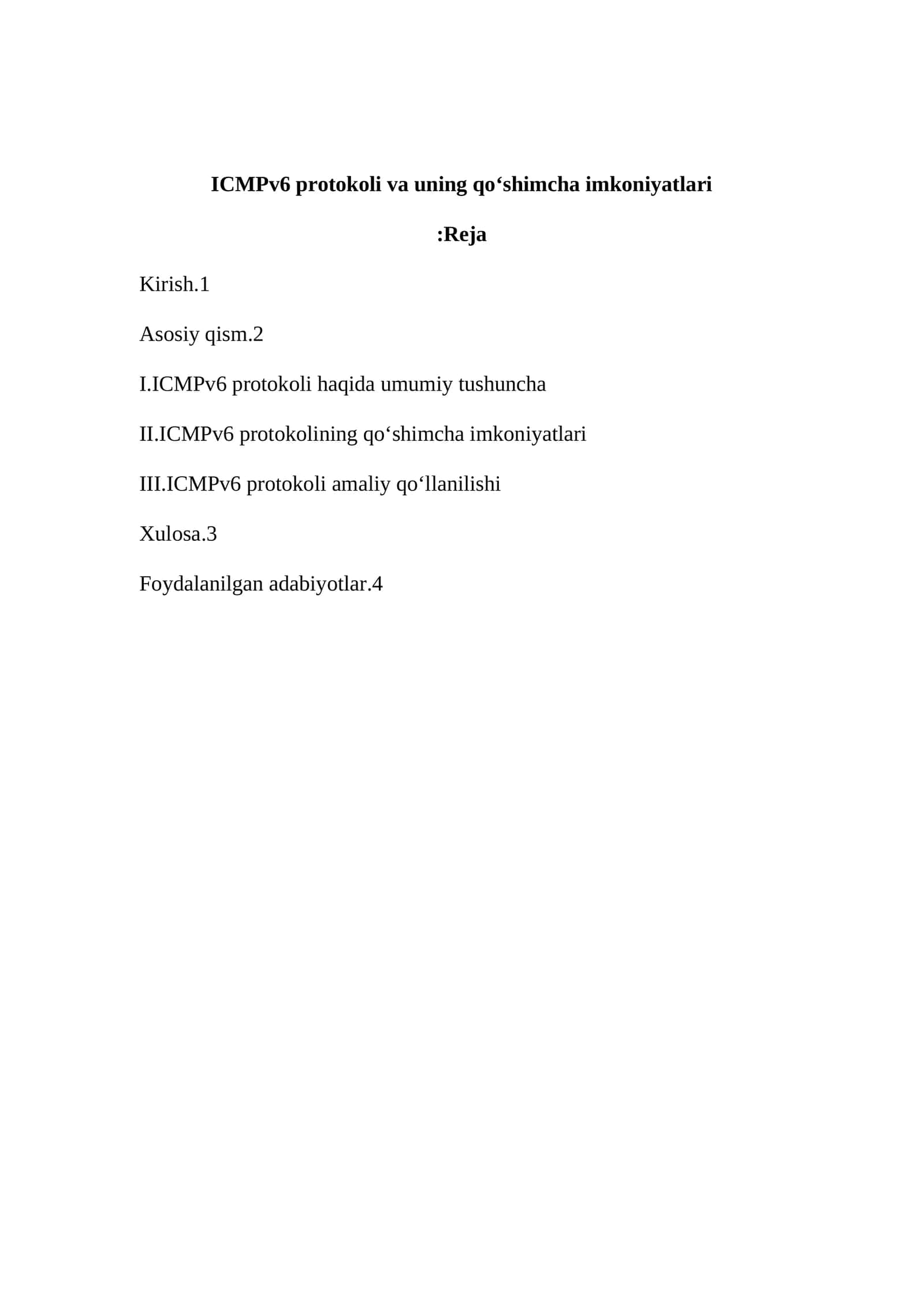 ICMPv6 protokoli 1