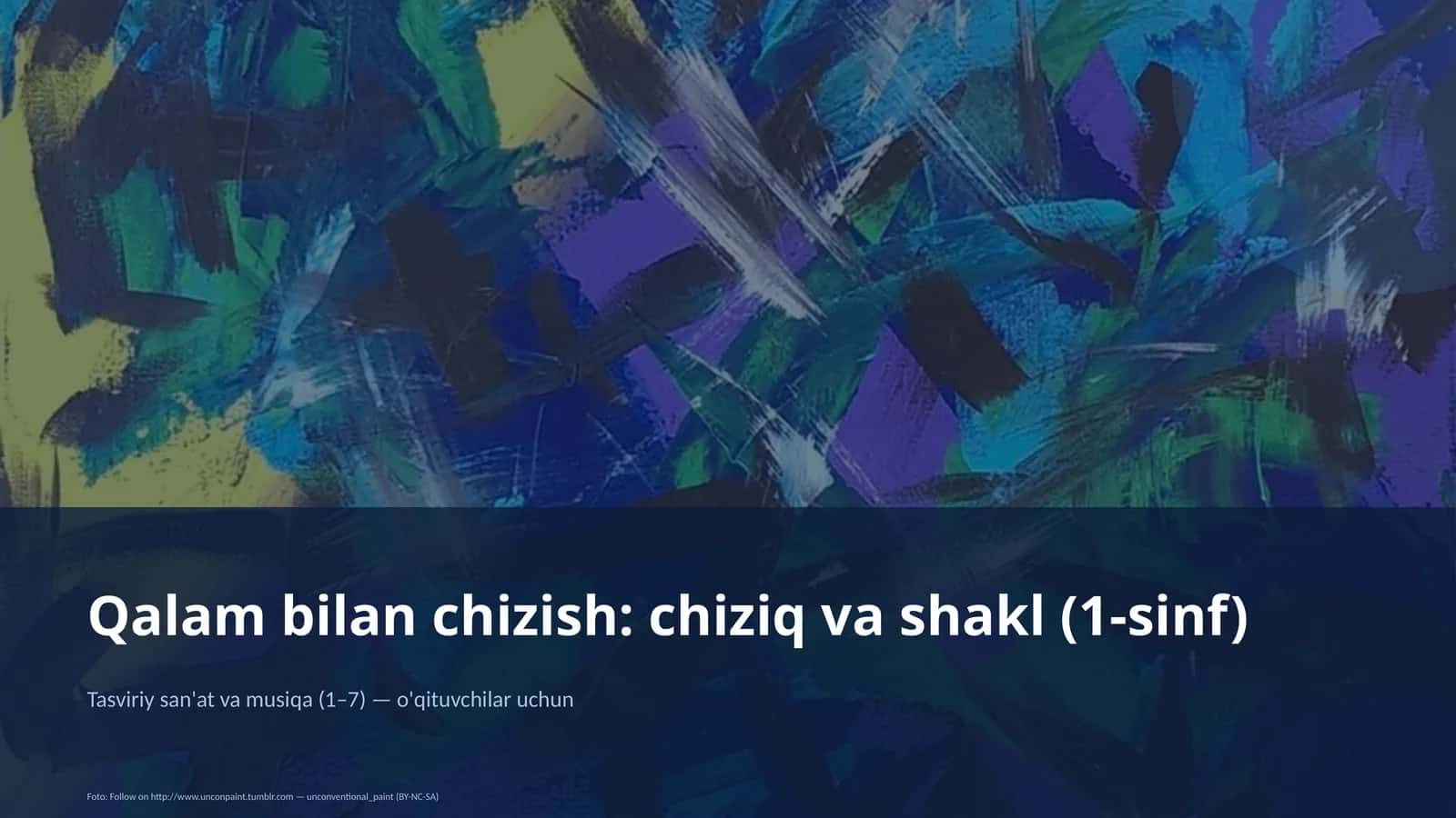 Tasviriy san'at va musiqa (1–7) — o'qituvchilar uchun 1