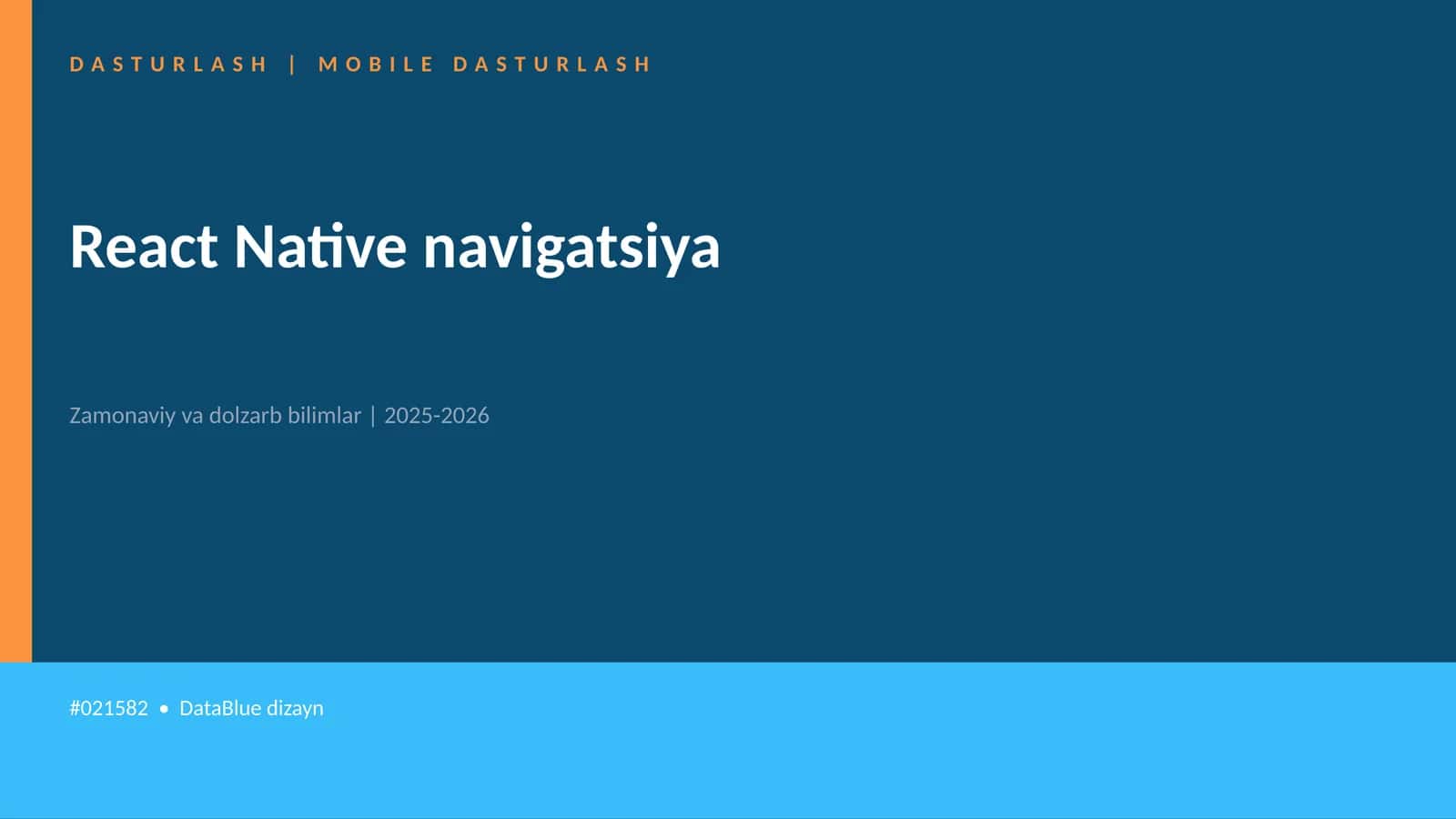 React Native navigatsiya 1