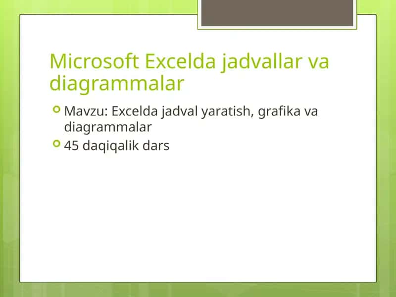 Microsoft Excel 1