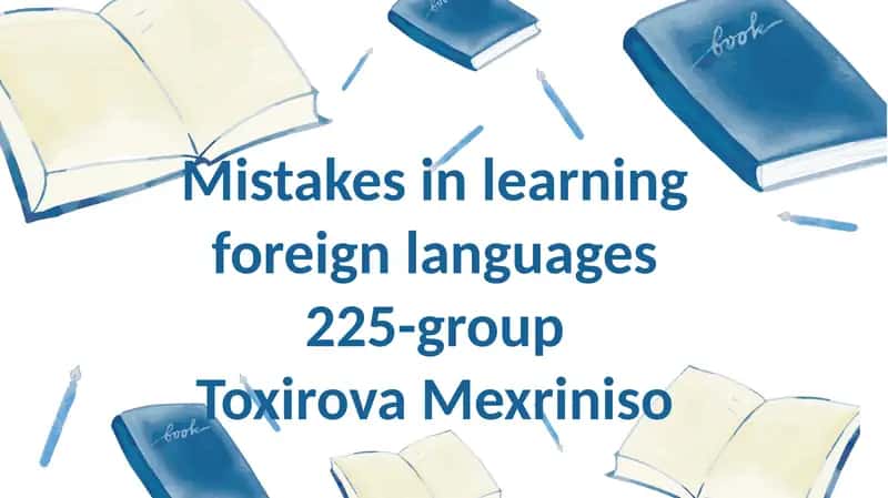 Mistakes in learning foreign languages 1