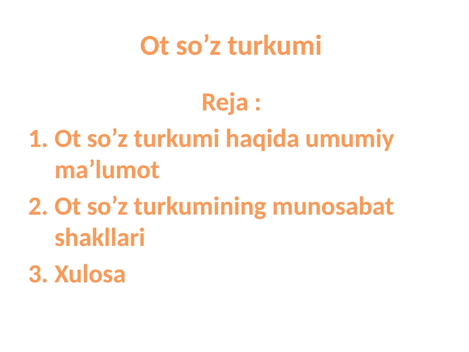 Ot so’z turkumi 1