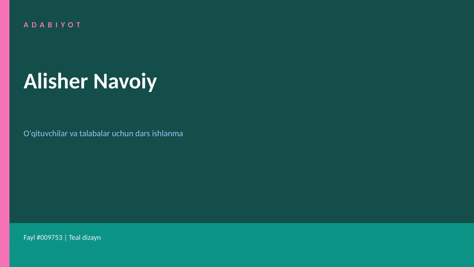 Alisher Navoiy 1