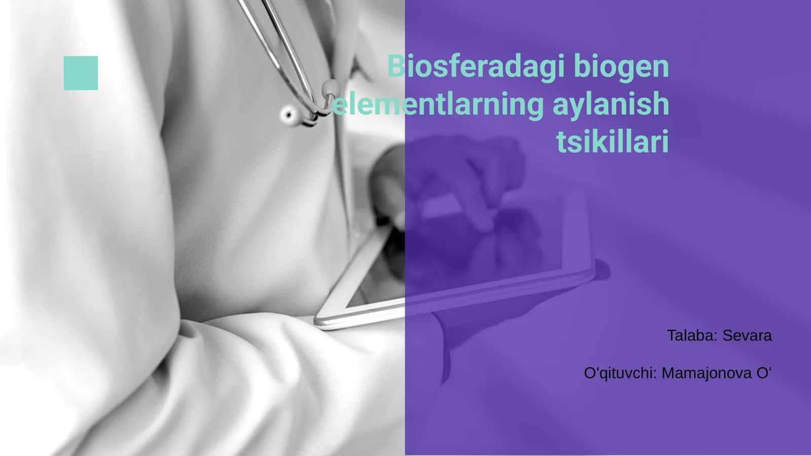 Biosferadagi biogen elementlarning aylanish tsikllari 1