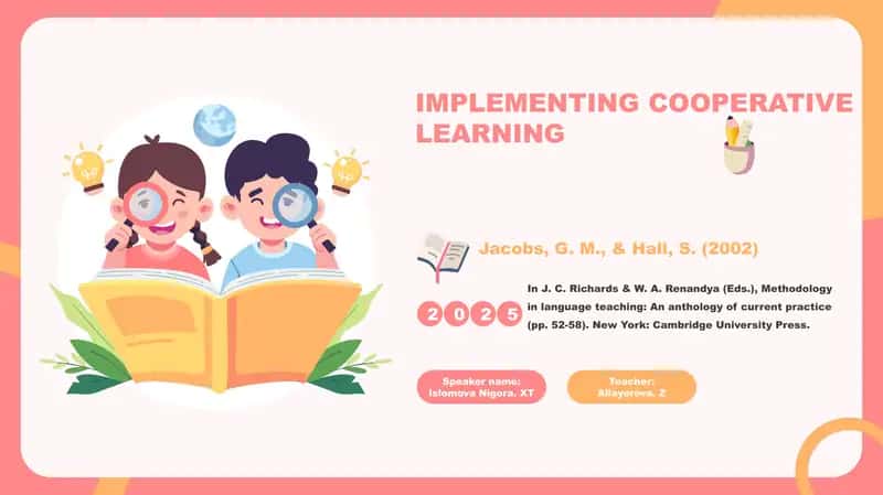 IMPLEMENTING COOPERATIVE LEARNING 1
