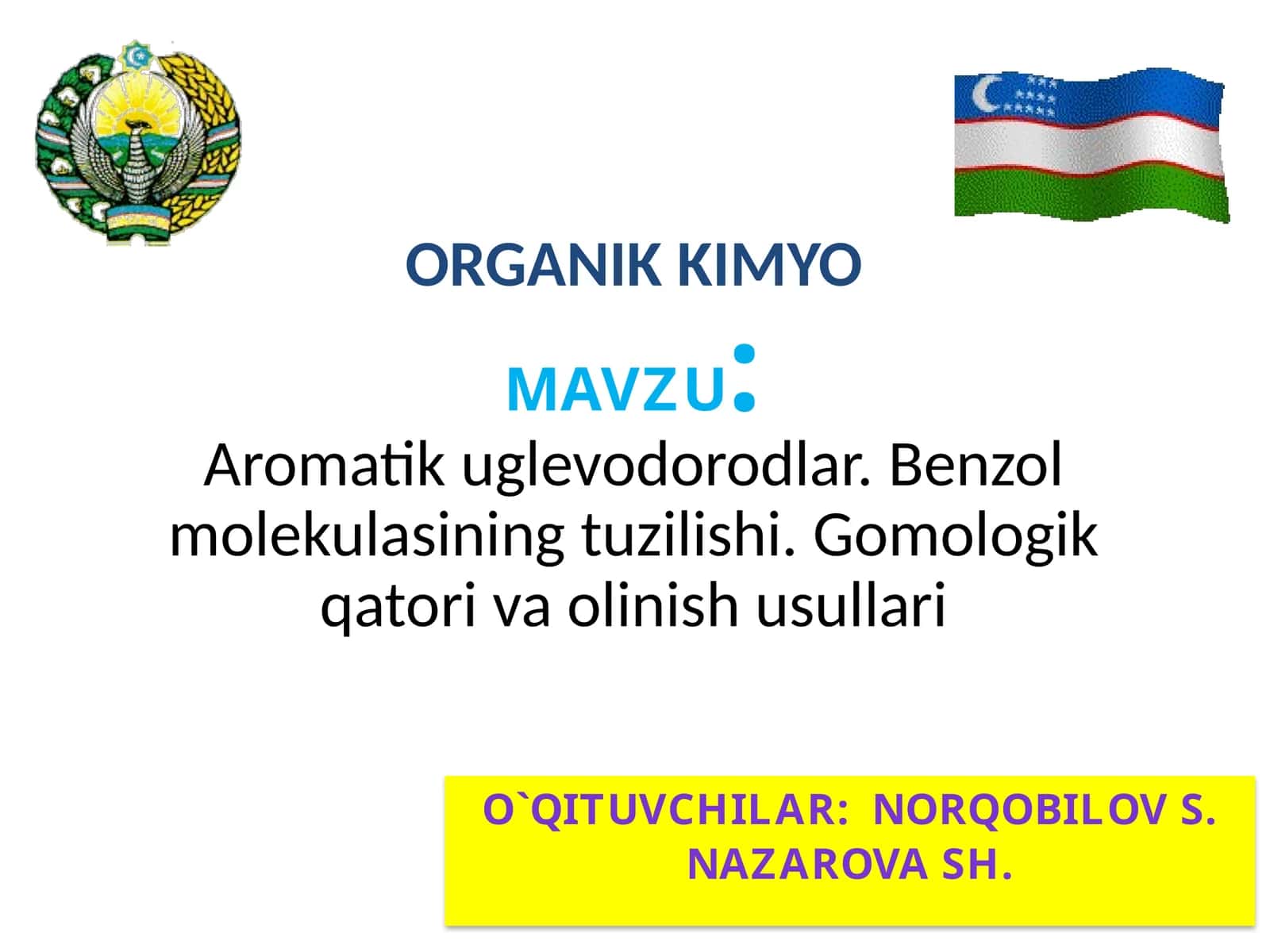 Aromatik Uglevodlar 1