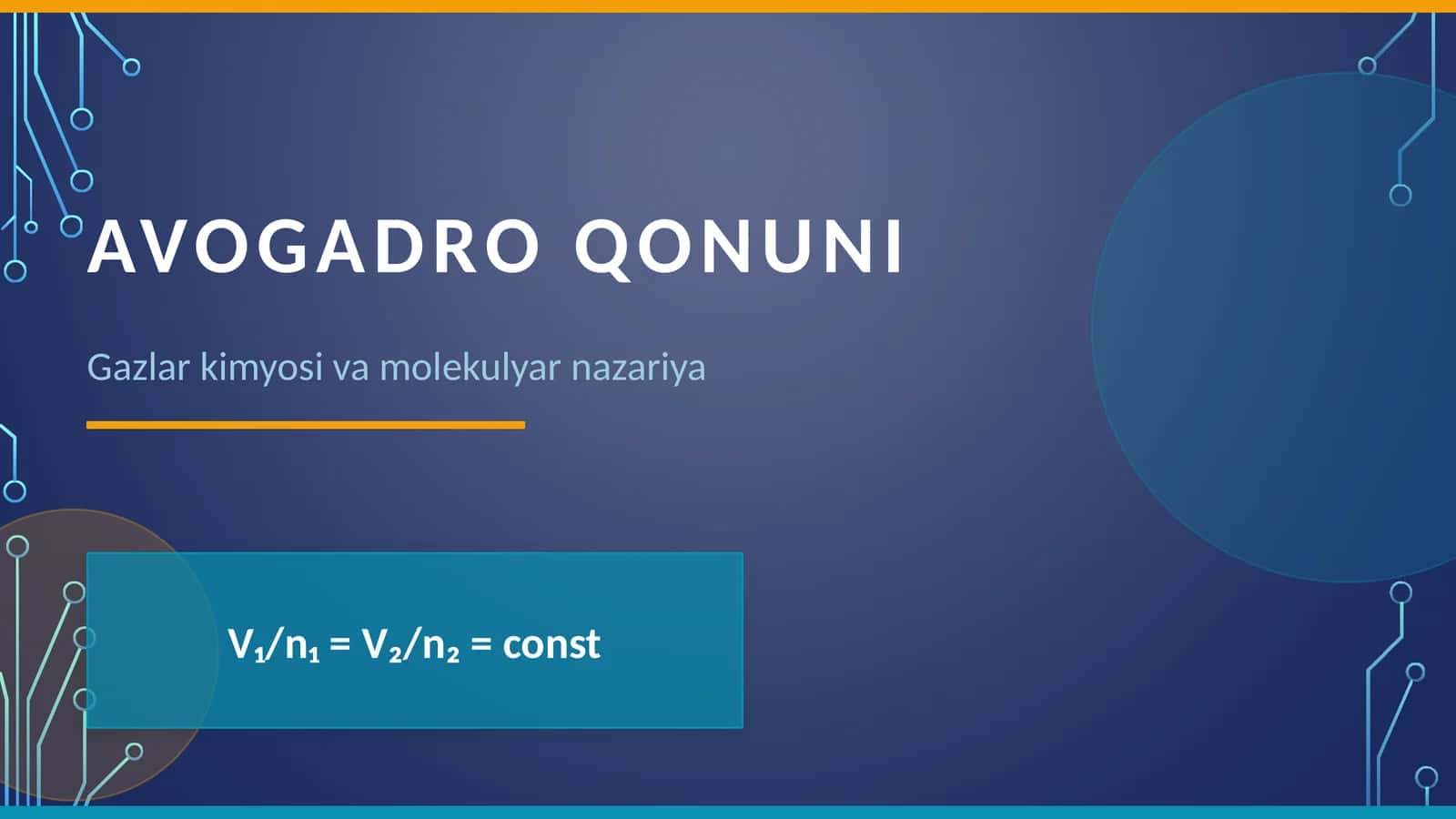 AVOGADRO QONUNI 1