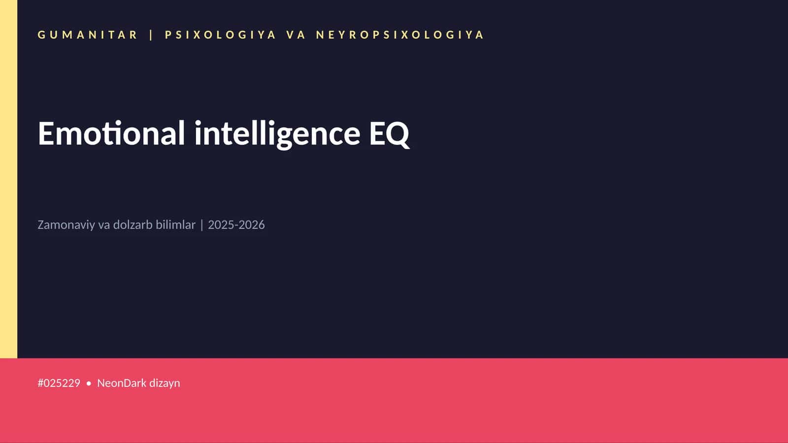 Emotional intelligence EQ 1