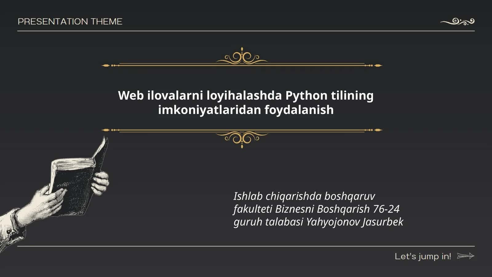 Web ilovalarni loyihalashda Python tilining imkoniyatlaridan foydalanish 1