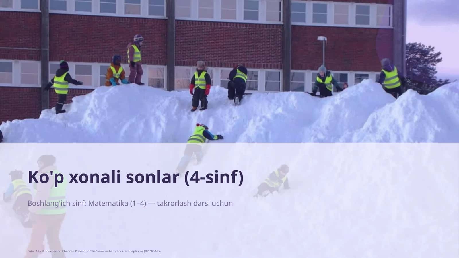 Ko'p xonali sonlar (4-sinf) 1