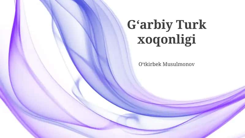 Gʻarbiy Turk xoqonligi 1