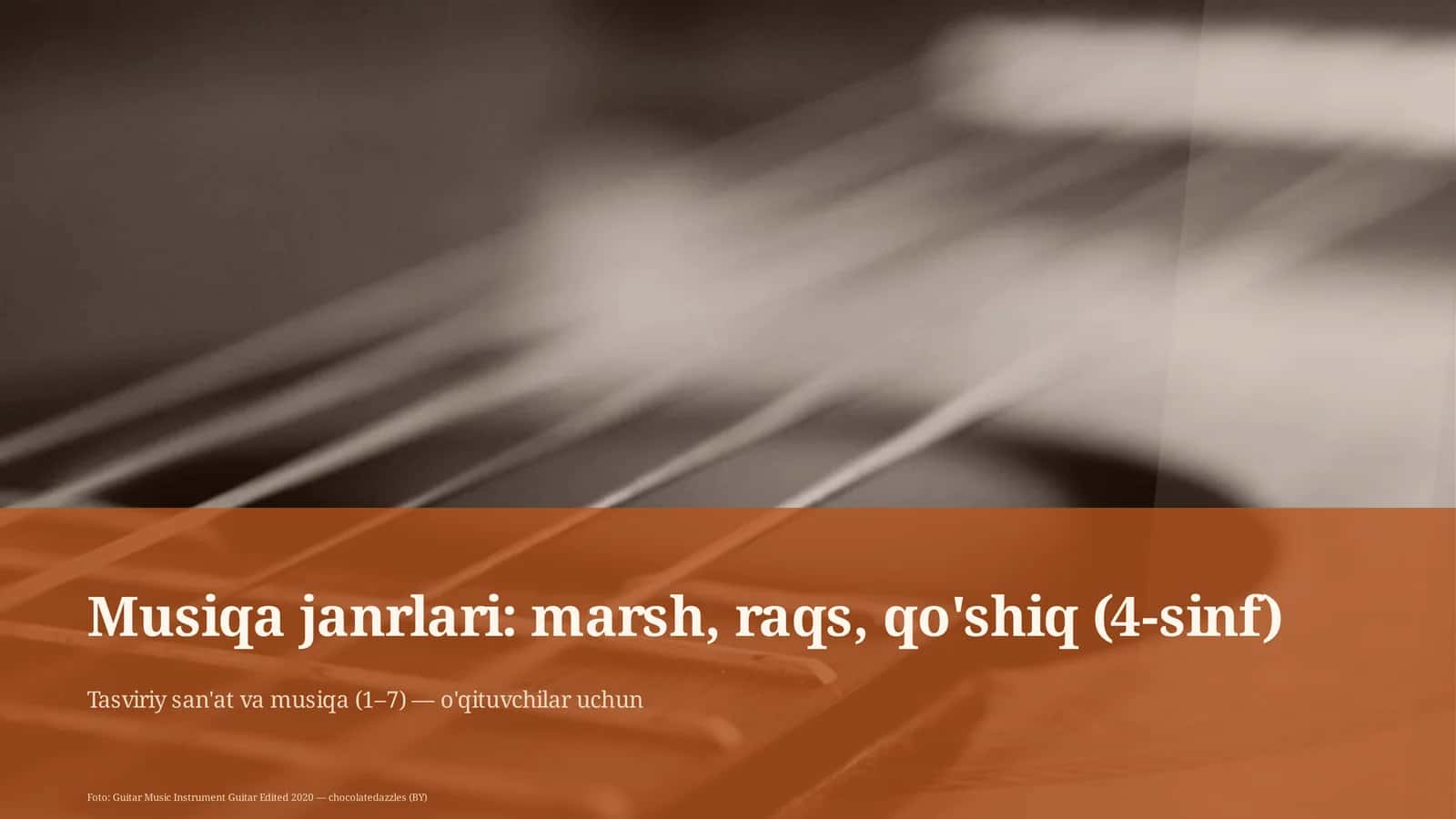 Tasviriy san'at va musiqa (1–7) — o'qituvchilar uchun 1