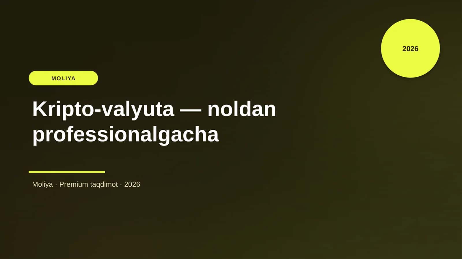 Kripto-valyuta — noldan professionalgacha 1