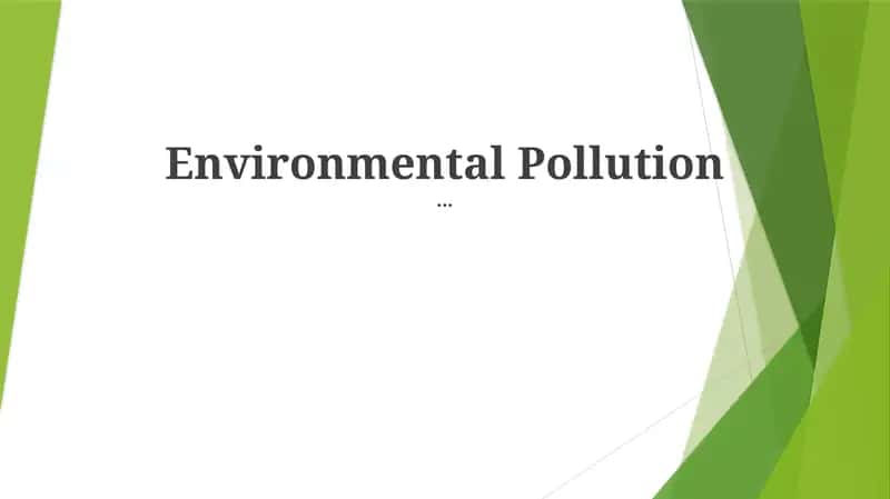 Environmental Pollution 1