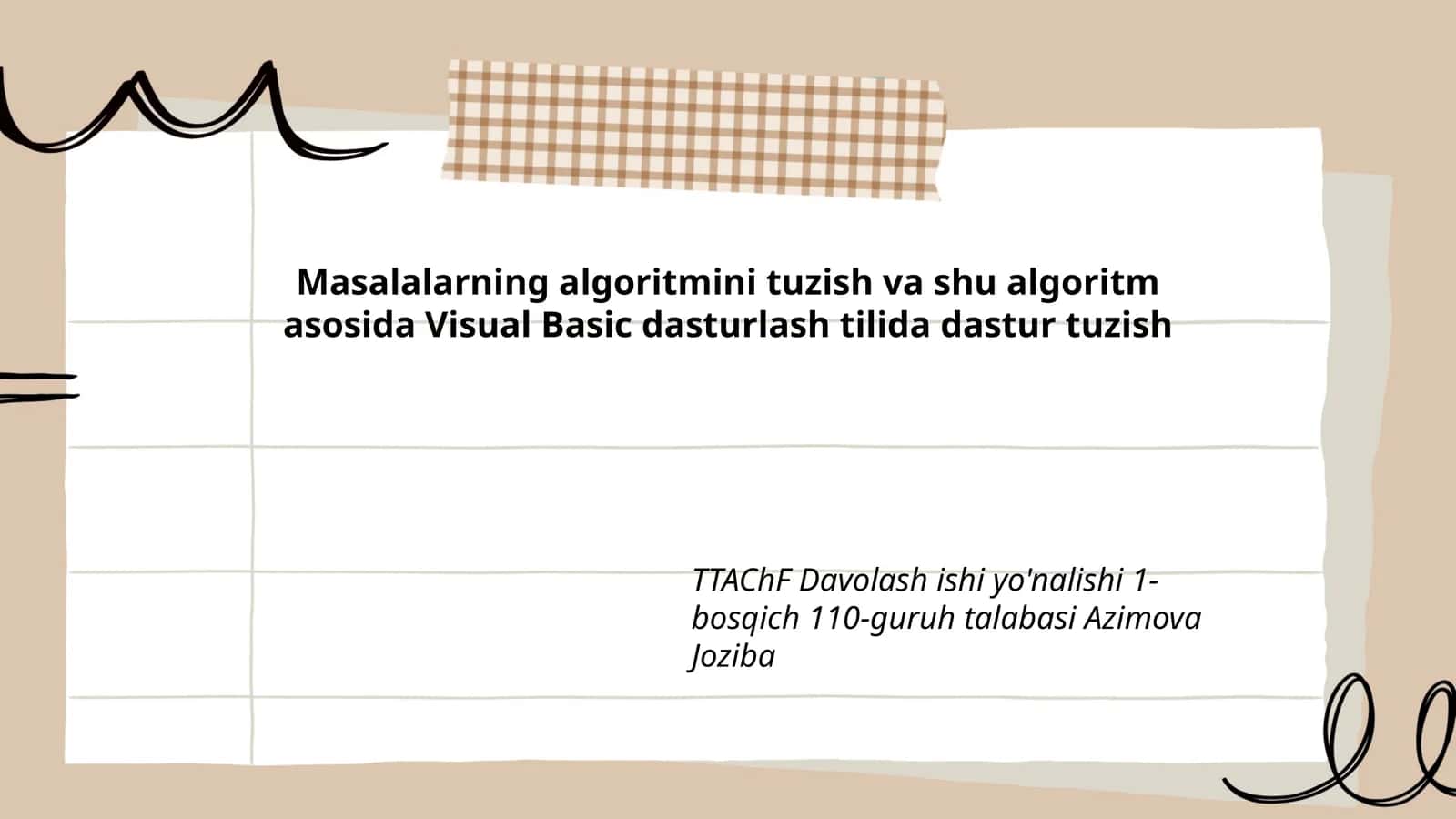 Visual Basic dasturlash tili 1