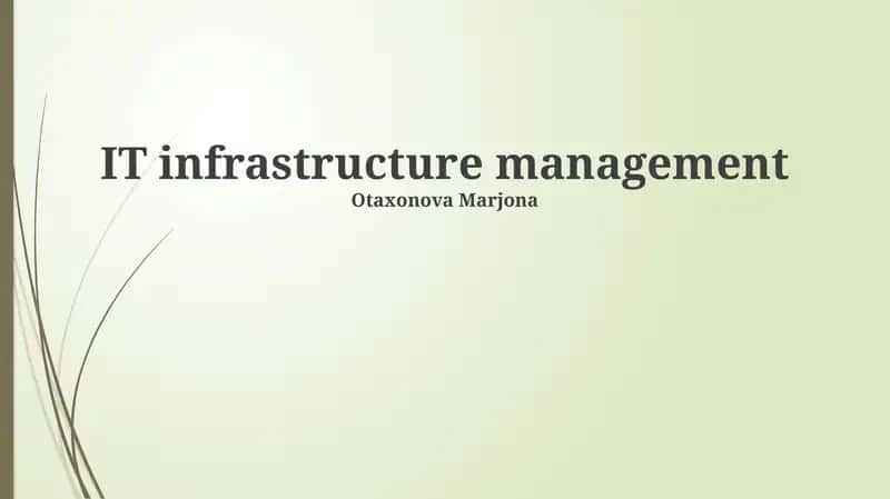 IT Infrastructure Management 1