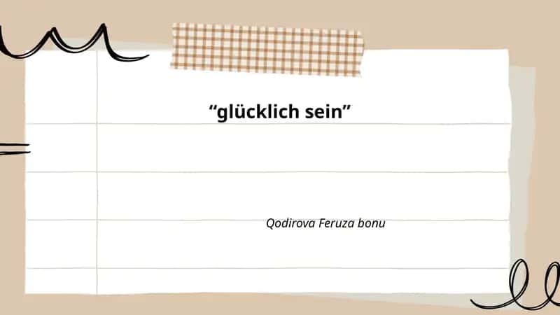 'glücklich sein' 1