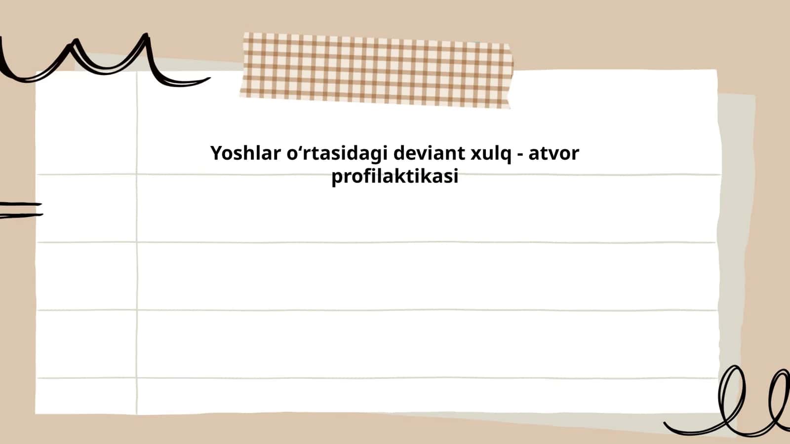 Yoshlar oʻrtasidagi deviant xulq - atvor profilaktikasi 1