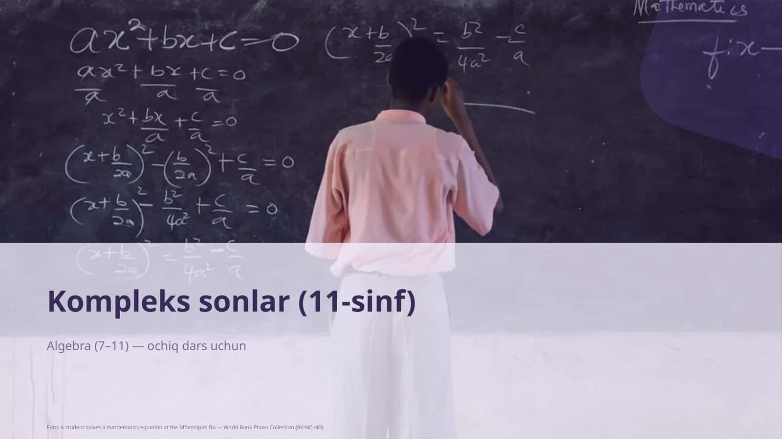 Kompleks sonlar (11-sinf) 1