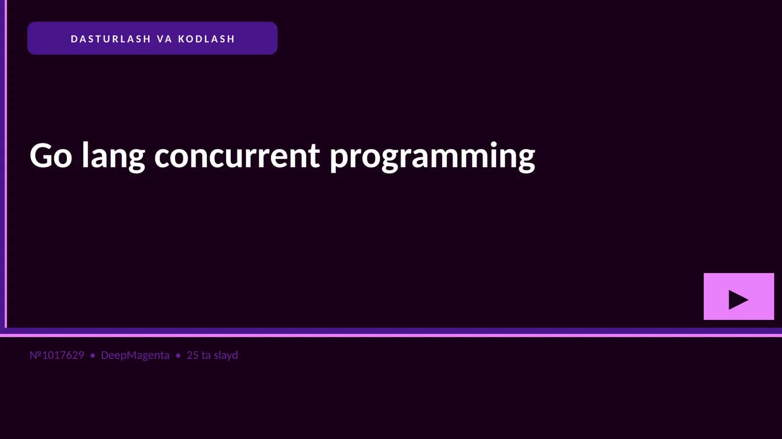 Go lang concurrent programming 1