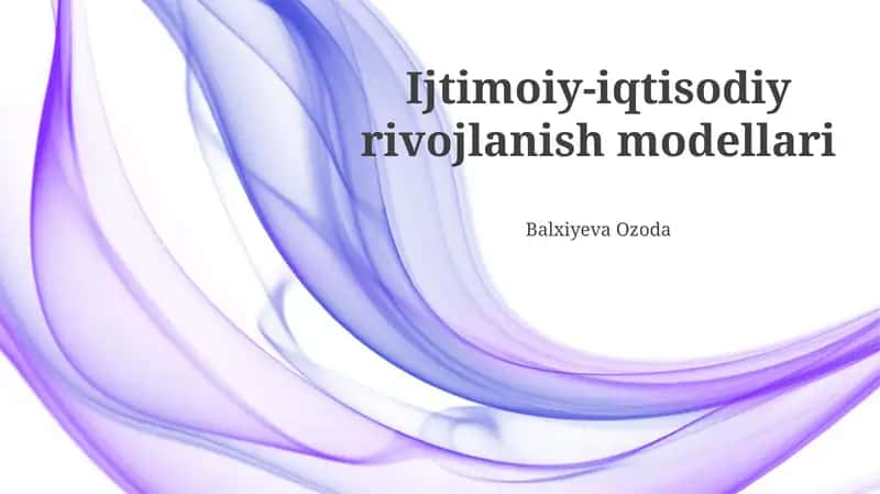 Ijtimoiy-iqtisodiy rivojlanish modellari