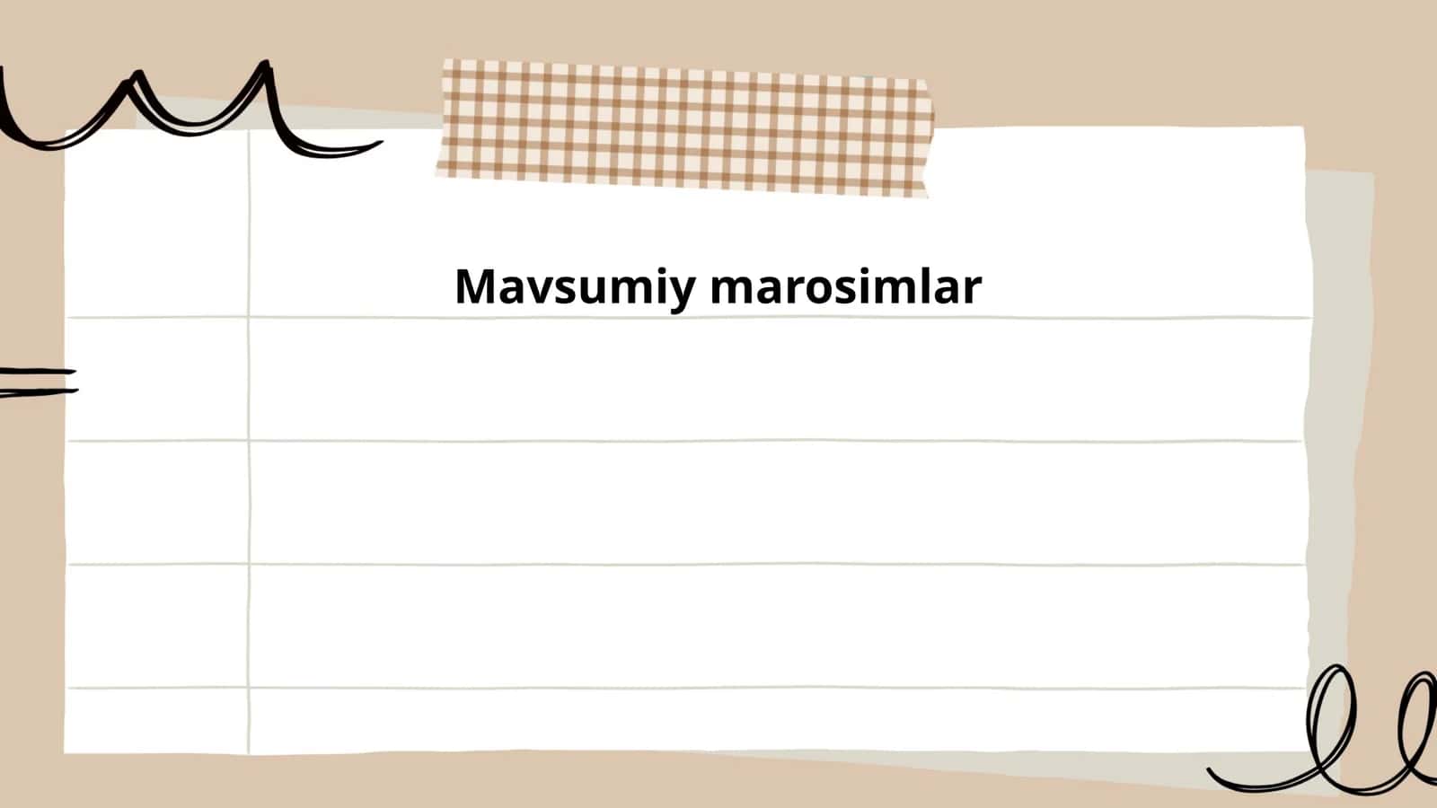 Mavsumiy marosimlar 1