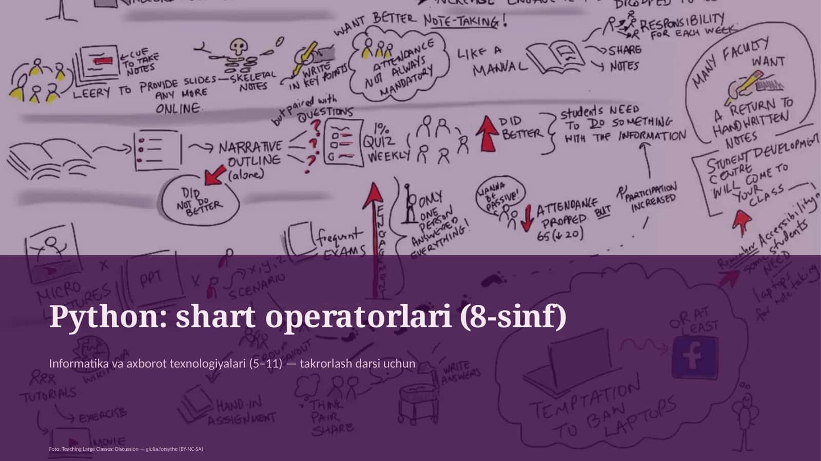 Python: shart operatorlari (8-sinf) 1