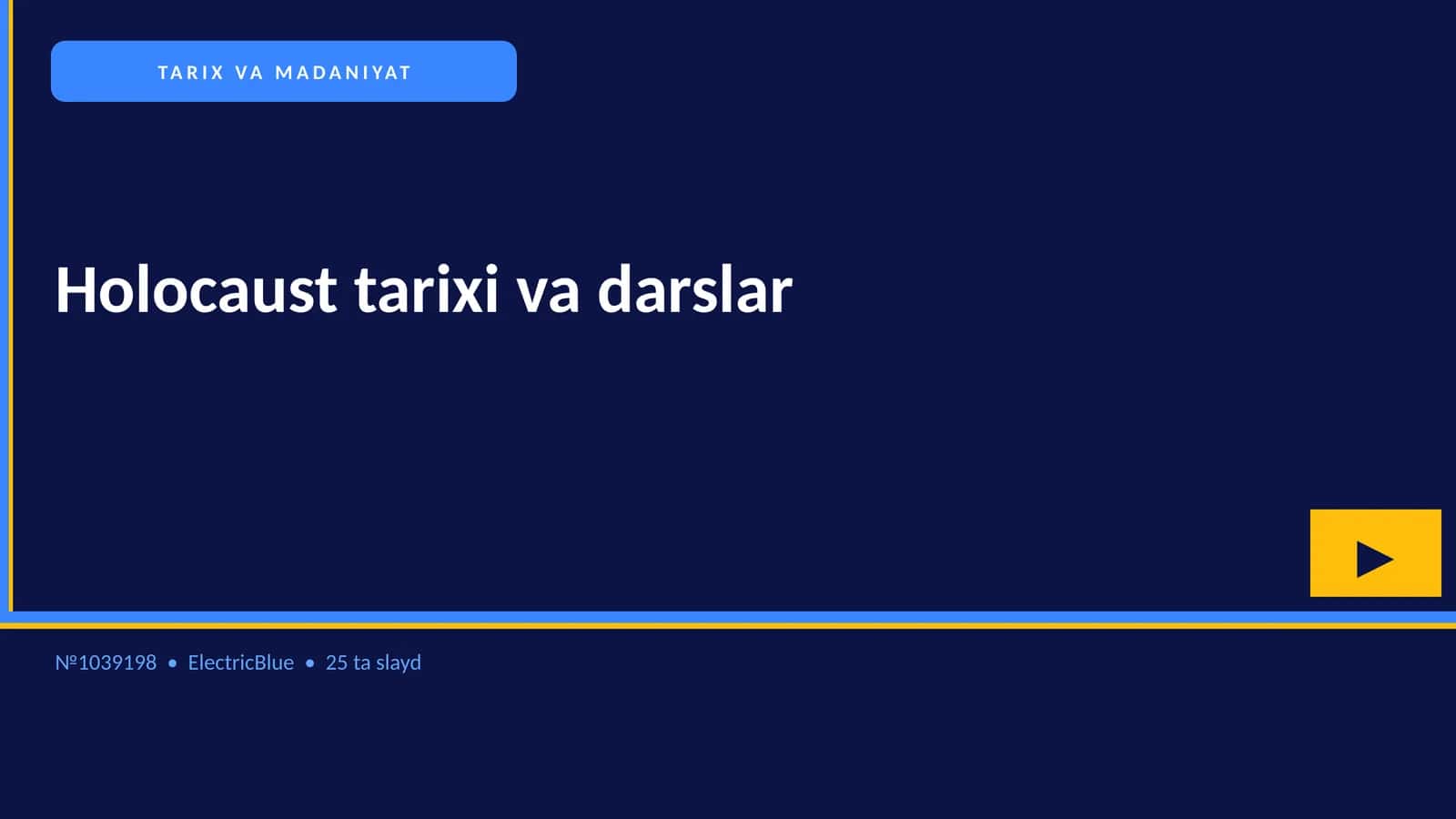 Holocaust tarixi va darslar 1