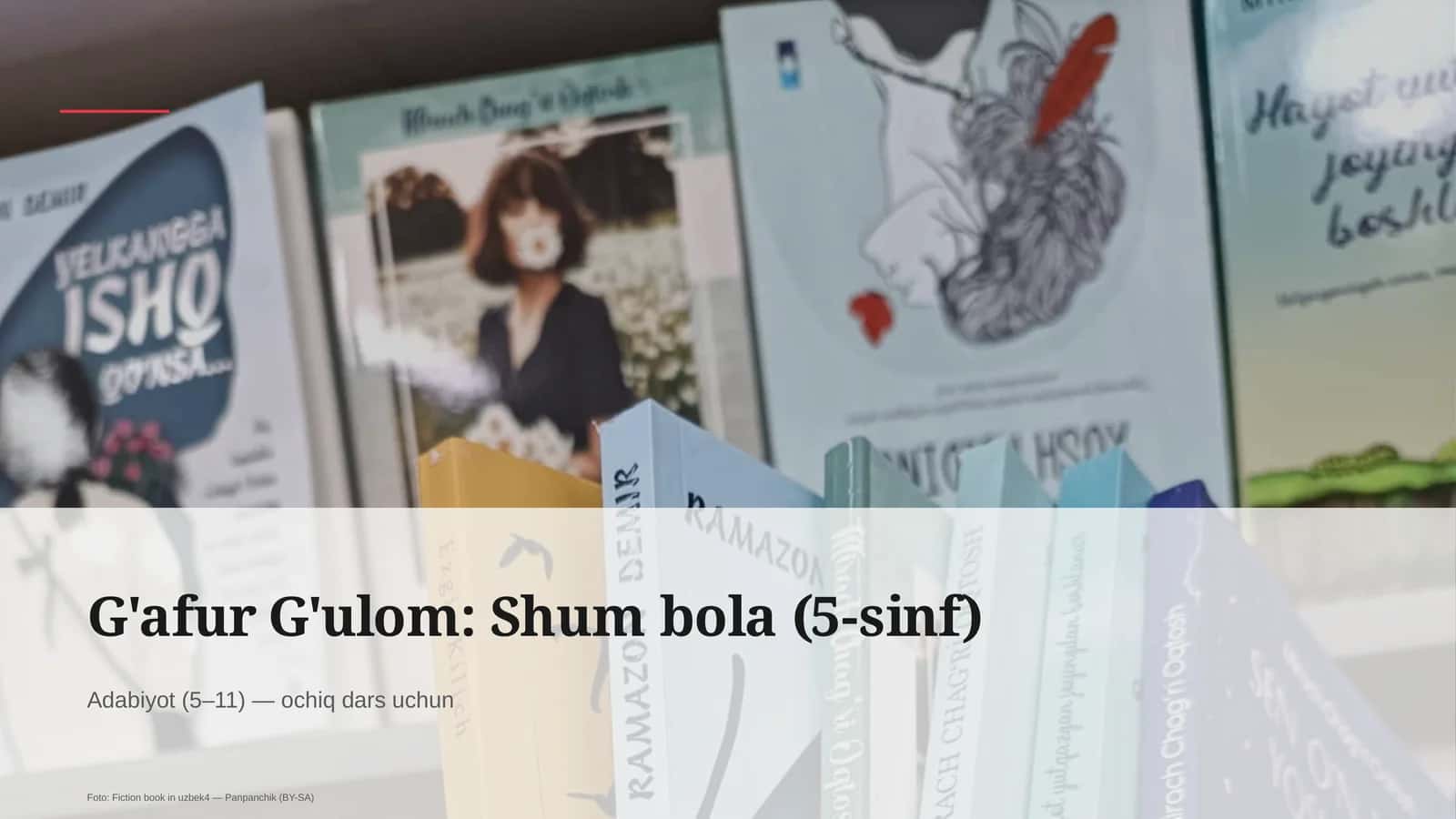G'afur G'ulom: Shum bola (5-sinf) 1