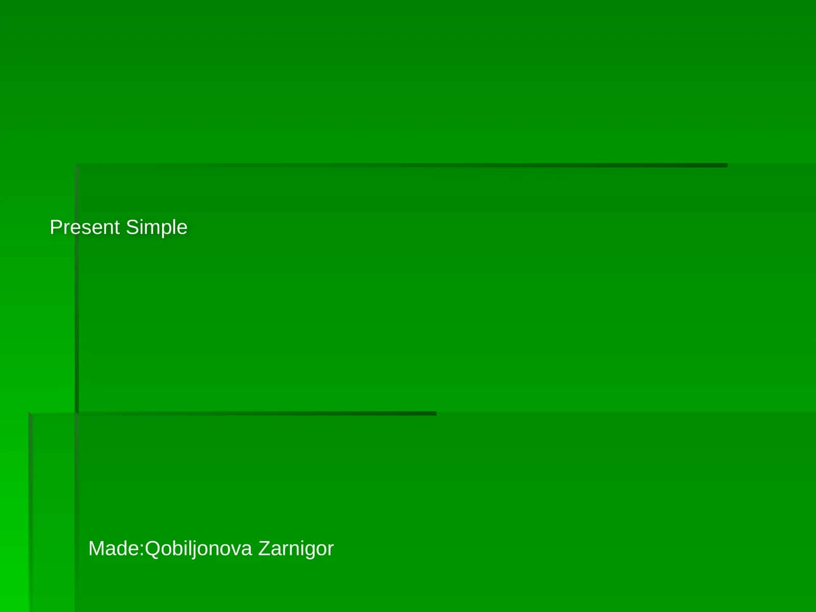 Present Simple 1
