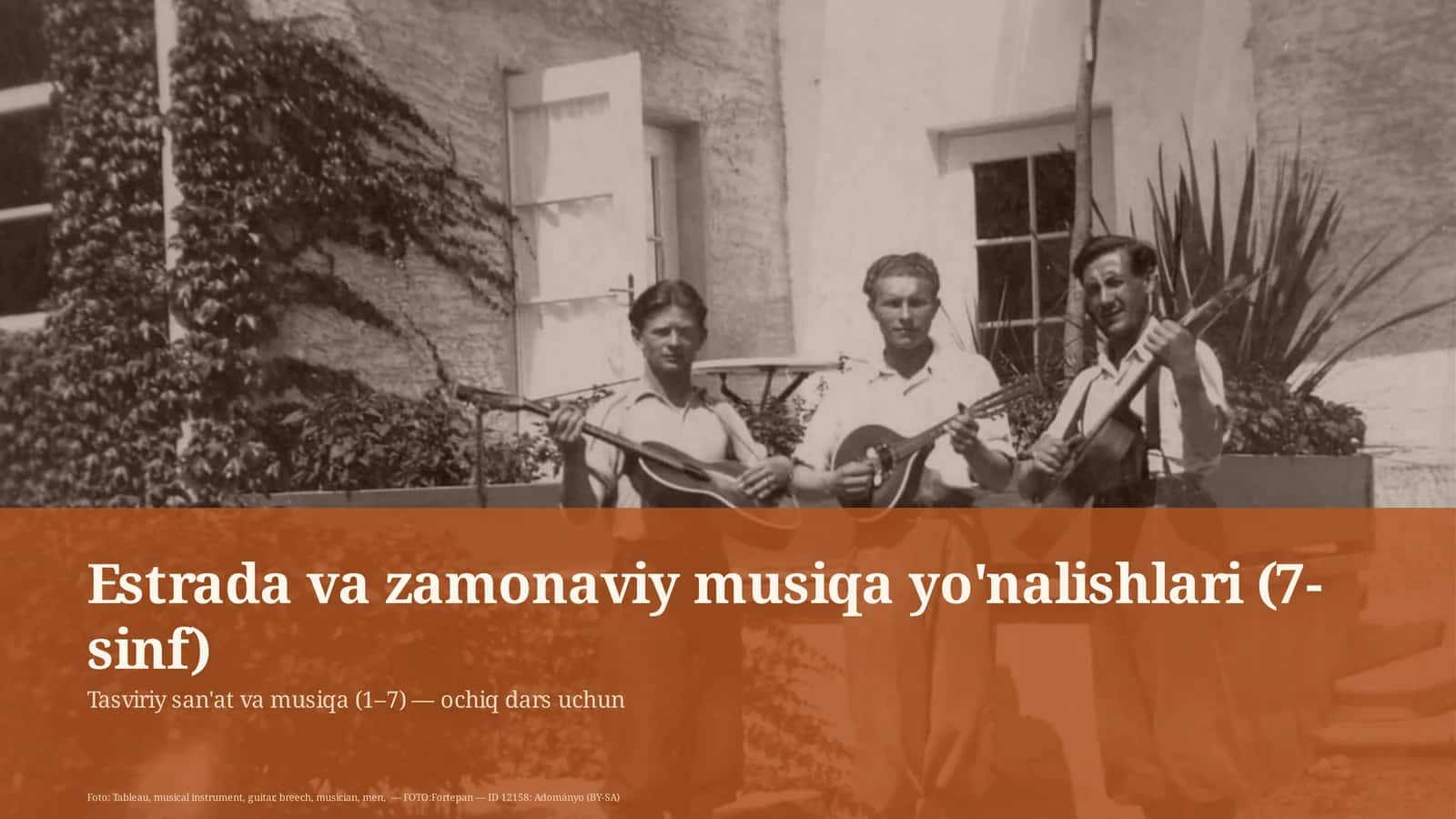 Tasviriy san'at va musiqa (1–7) — ochiq dars uchun 1