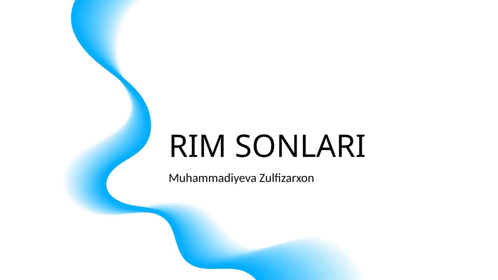 RIM SONLARI 1