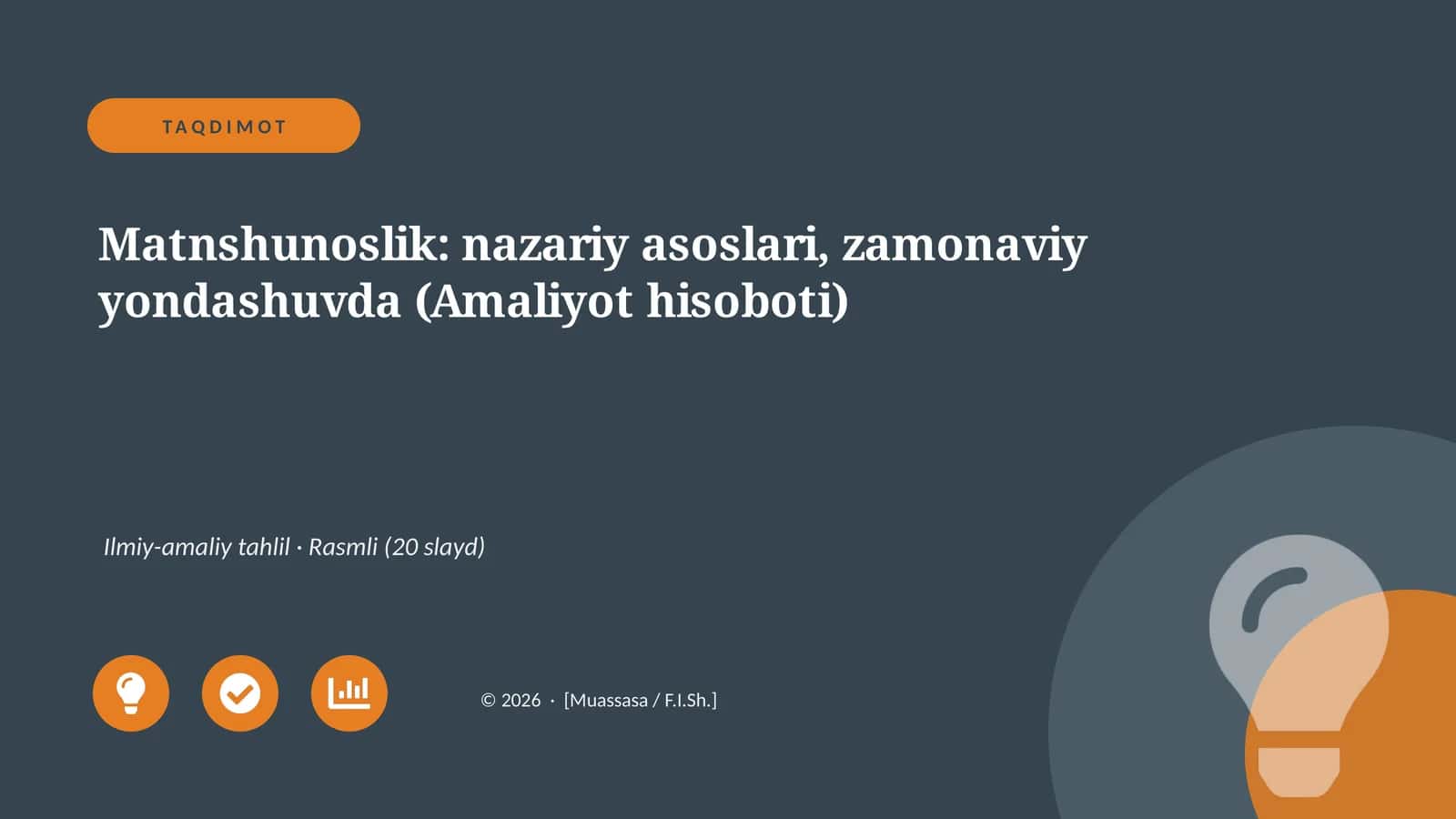 Matnshunoslik: nazariy asoslari, zamonaviy yondashuvda (Amaliyot hisoboti) 1