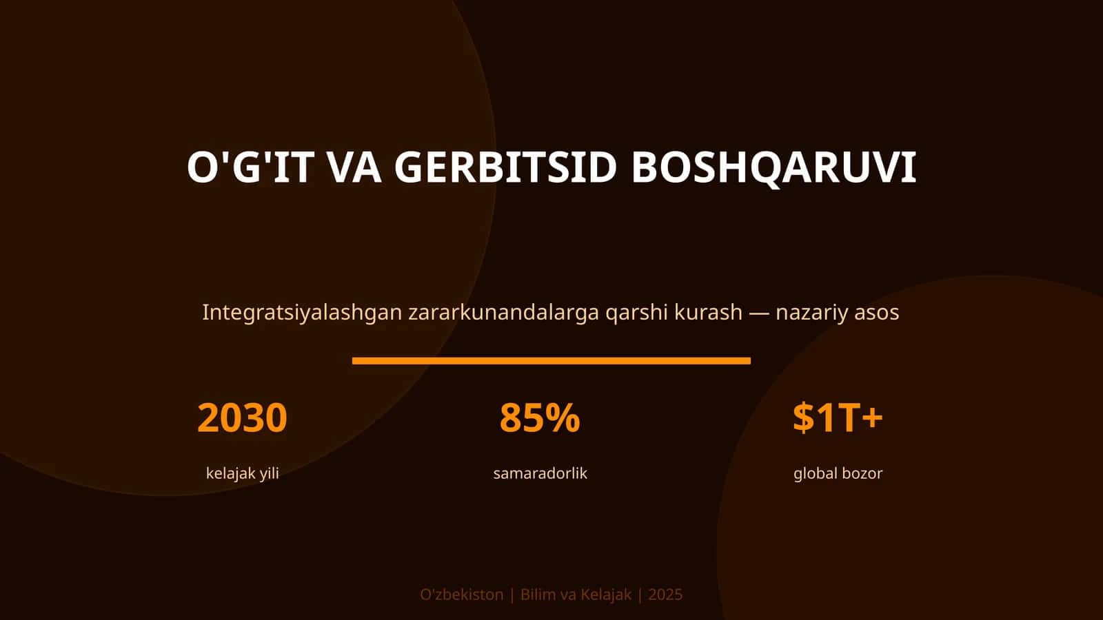 O'G'IT VA GERBITSID BOSHQARUVI 1